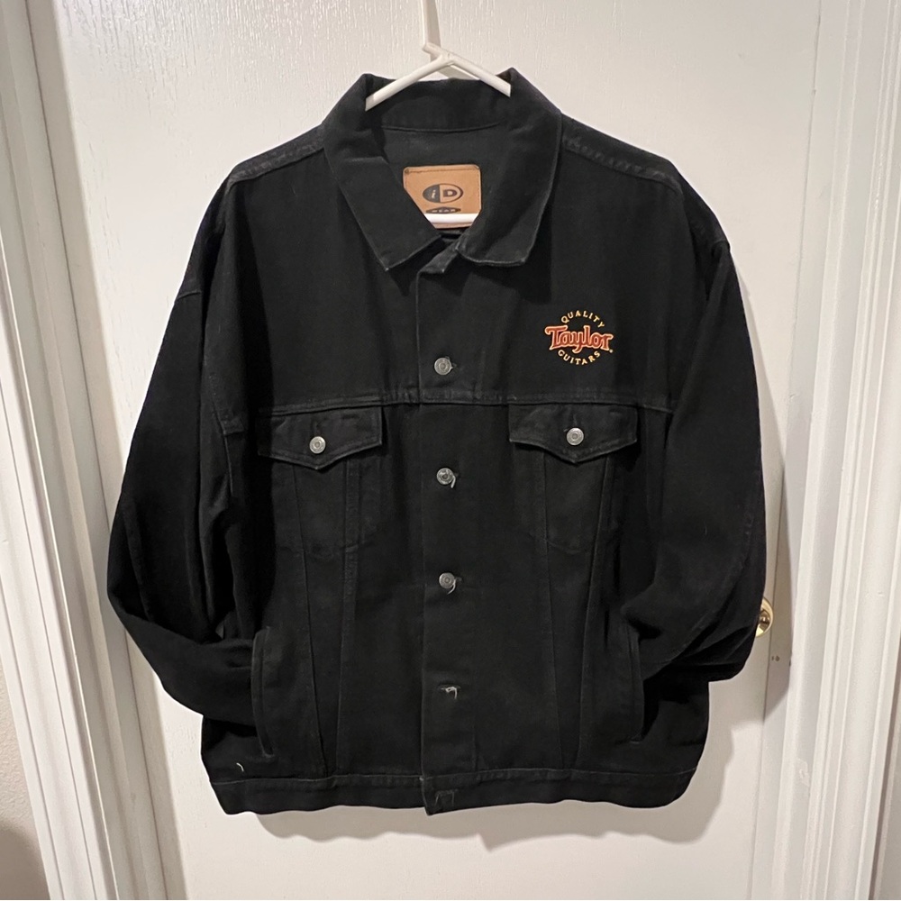 Taylor Guitar Black Bomber-Style Denim Jacket